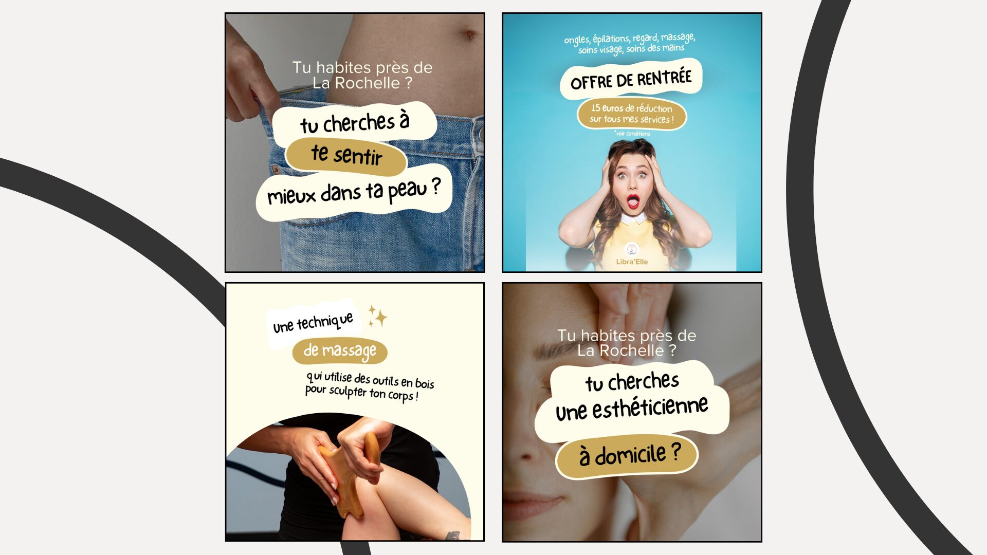 Le message du site adapté à une diffusion sociale locale.