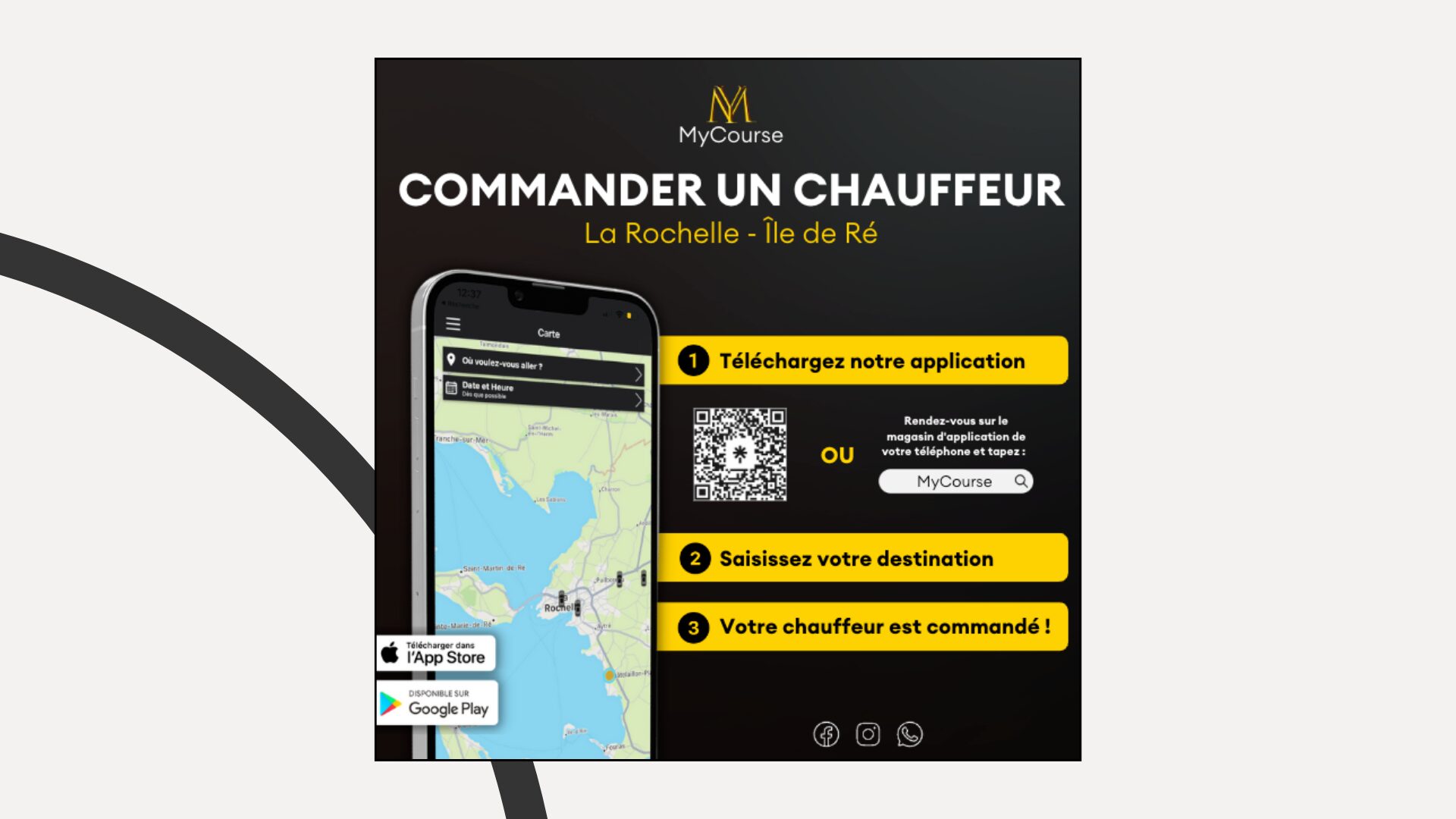 Le parcours d’une première course résumé dans un support imprimé.