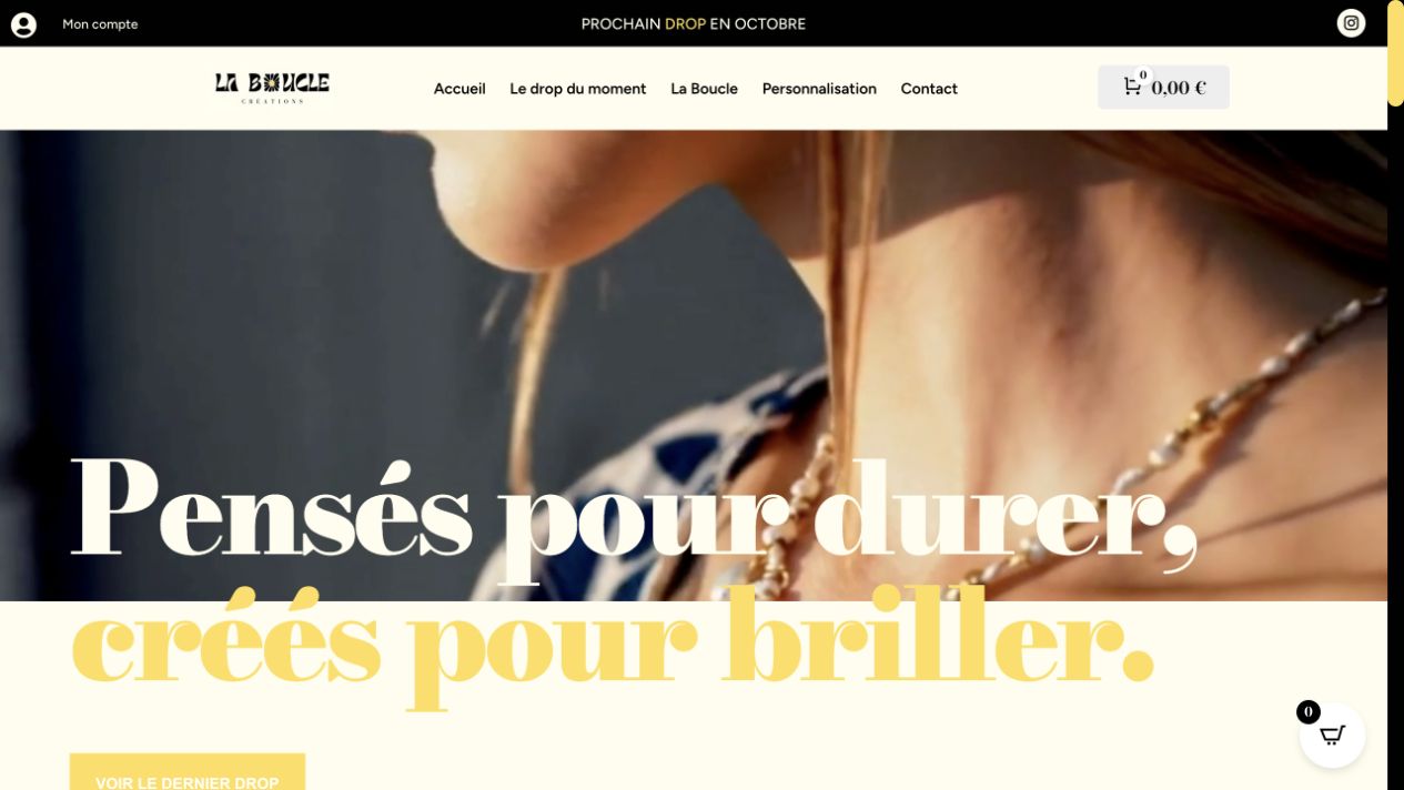 Aperçu du projet La Boucle Créations