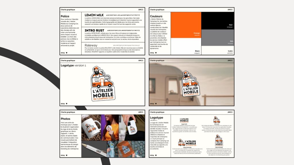 Identité visuelle – L&rsquo;Atelier Mobile Camping Car